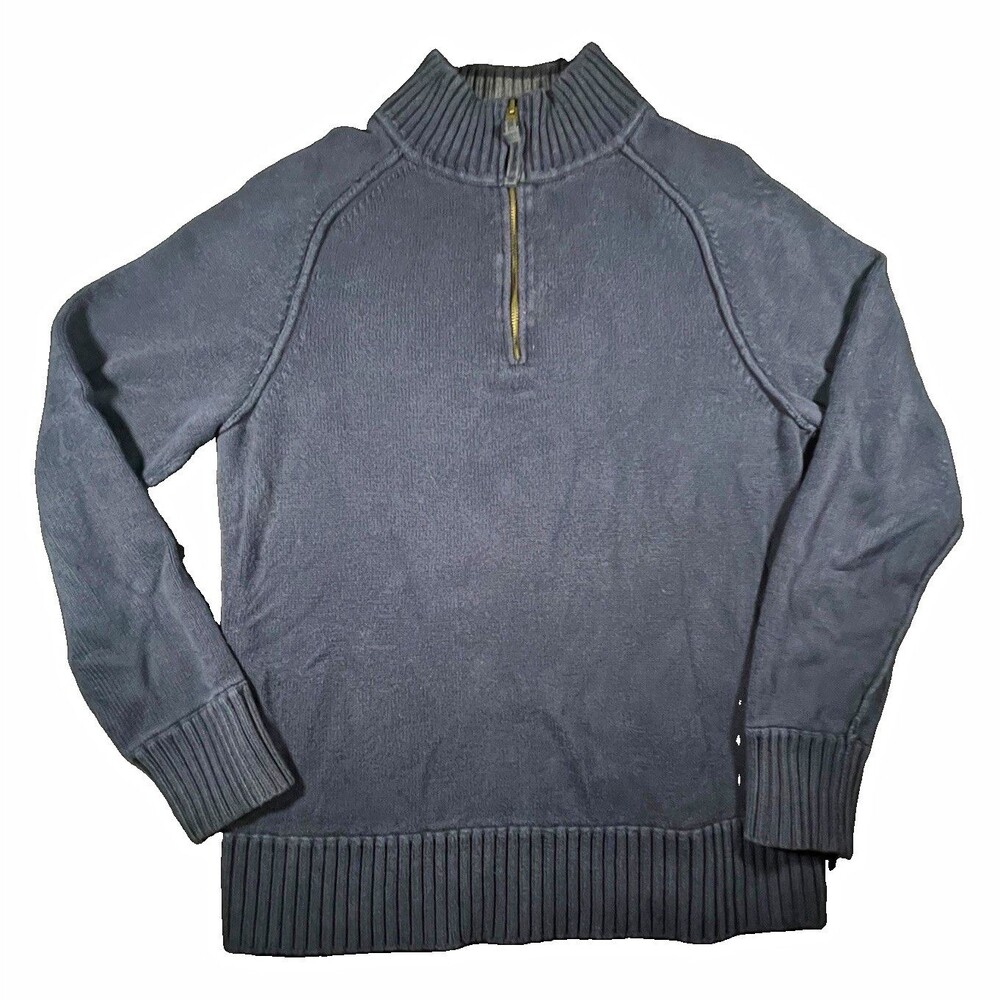 American Eagle Outfitters Men’s Navy Knit 1/4 Zip Pullover Sweater Large